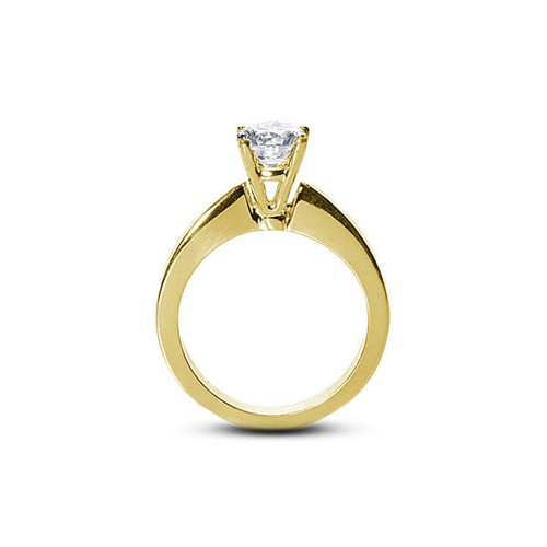 3ct H SI1 Round Earth Mined Certified Diamond 14k Gold Solitaire Engagement Ring - Picture 3 of 6