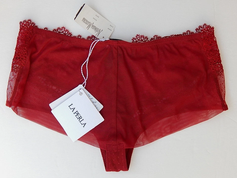 BIKINIS LA PERLA SHONNMISAKI CORDONES ROJO OSCURO talla 3(IT) M NUEVOS $174 AUTÉNTICOS Foto 2 de 2