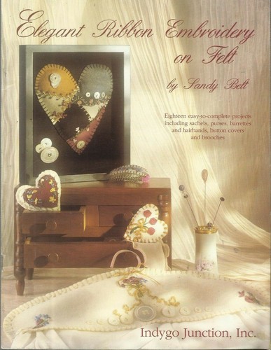 Indygo Junction-Elegant Ribbon Embroidery on Felt-Purses-Barrettes-Hairbands