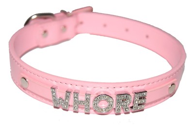 WHORE Slave Sissy Whore Wench Bondage Pink Collar Sub Submissive Smooth