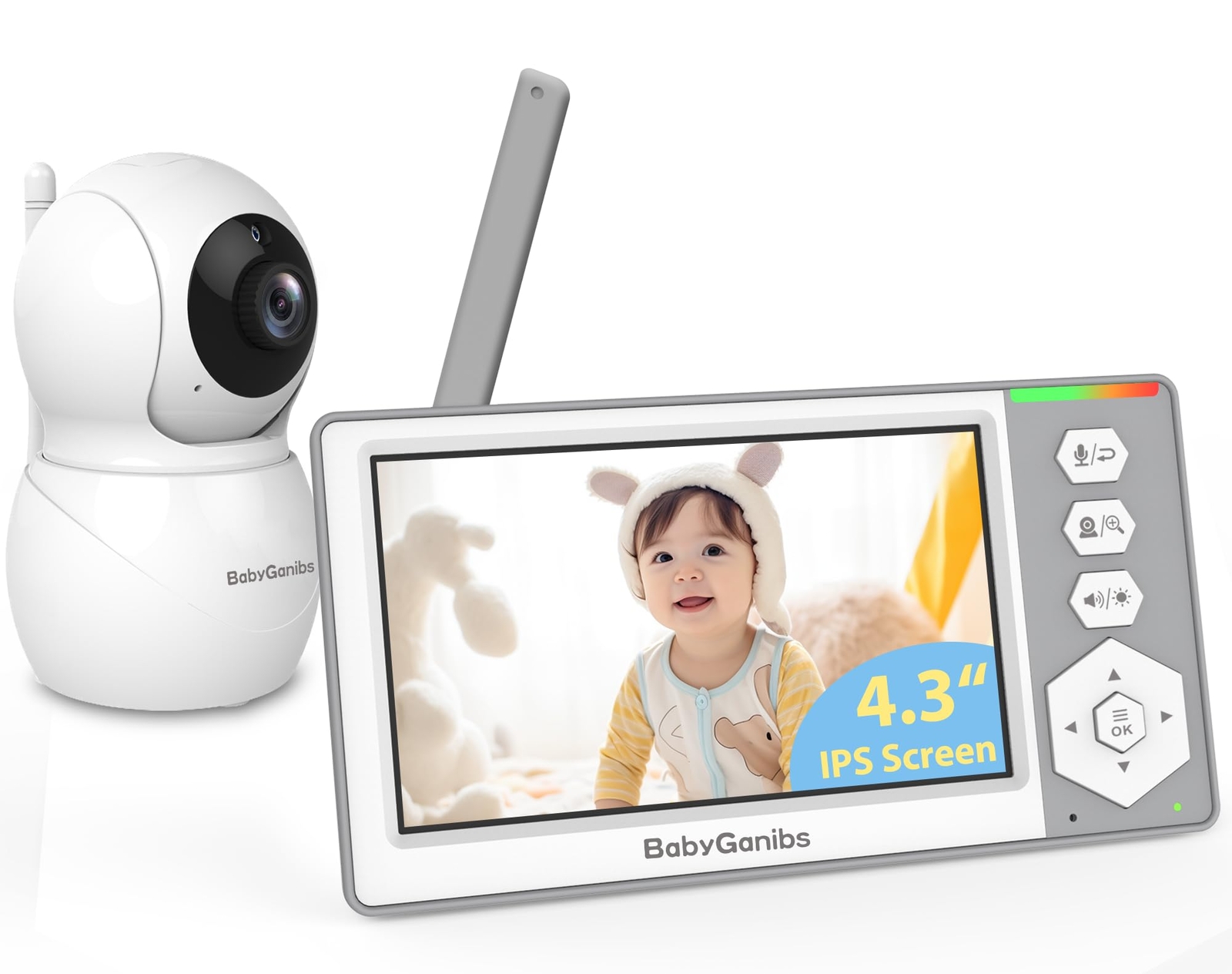 Long-Range Baby Monitor with Camera, Audio, Video, and 30-Hour Battery-image