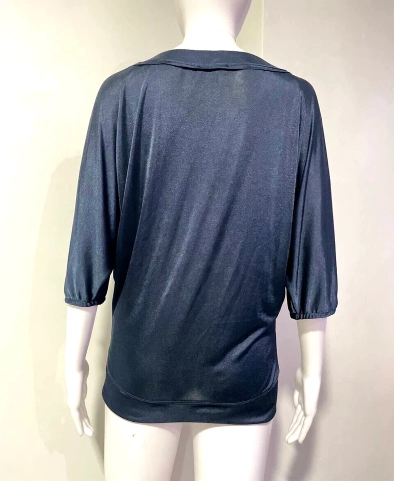 DISFRAZ CNC ESTAMPADO GRÁFICO NACIONAL MANGA CUARTO CORBATA FRONTAL TOP AZUL TALLA XS Foto 2 de 4