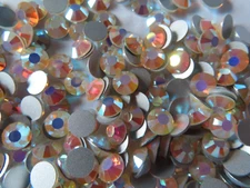 36 Preciosa VIVA 12 Flatbacks 34ss White Opal AB /foiled.