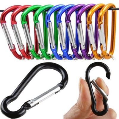 5X Aluminium Karabiner D-Ring Clip Haken Camping Schlüsselbund SchraubeFT 5X Aluminium Karabiner D-Ring Clip Haken Camping Schlüsselbund SchraubeFT