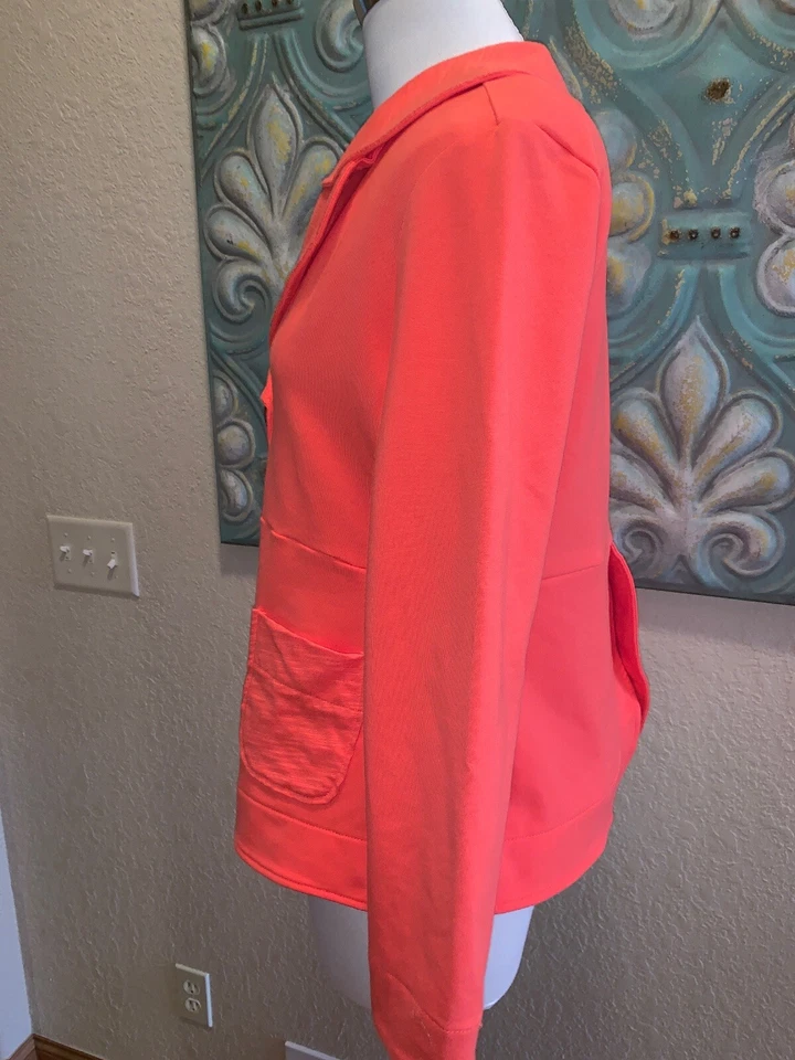 Blazer expresivo tejido Artístico naranja coral talla mascota mediana Neon Buddha para mujer $112 Foto 4 de 4