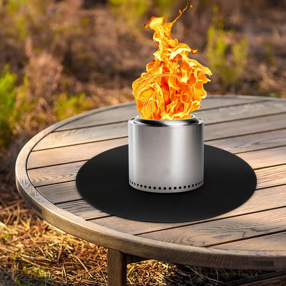 20"Fire Pit Mat & under Grill 4Layer Thickened for Outdoor Deck