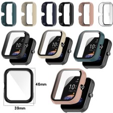 Tempered Glass Protector Screen Watch Case For Amazfit Bip3,Bip3 pro Smart Watch