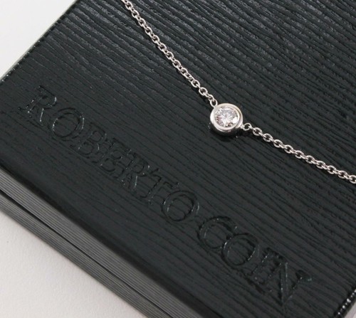 ROBERTO COIN 18K WHITE GOLD DIAMOND 0.5 
