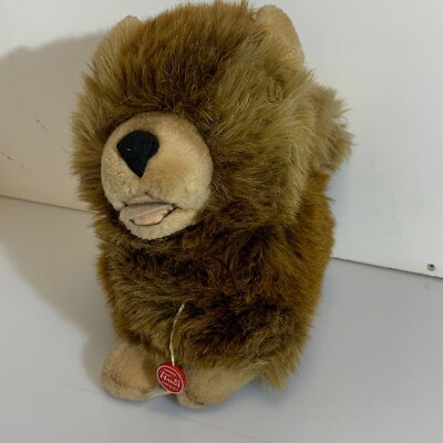 Pupazzo Cane Chow chow di Peluche Trudi 28cm marrone con targhetta