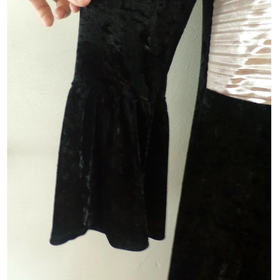 Xhilaration Fancy Dress SIze Medium Black Velour Silver Bow Holiday Party Shift - Image 4 of 4