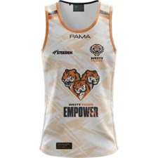 Wests Tigers 2025 Training Singlet Sizes XS - 7XL Available NRL Steeden