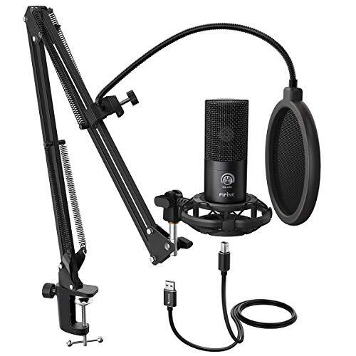 Studio Condenser USB Microphone Computer PC Microphone Kit with Black - Picture 1 of 6