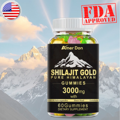 Himalayan Shilajit GOLD Gummies, Organic, Extremely Potent 3000 mg, Fulvic Acid