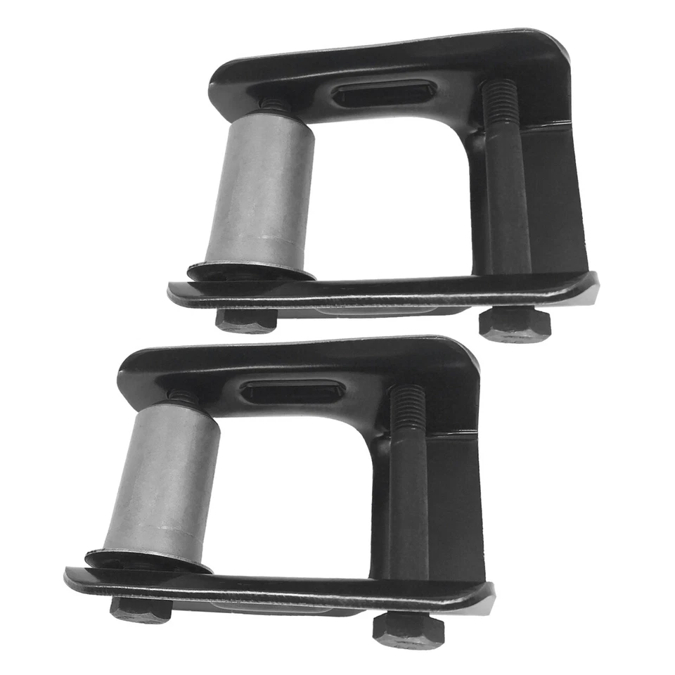 Juego de pares de grilletes de resorte de hoja trasero izquierdo y derecho para Chevrolet Blazer S10 GMC Sonoma Foto 2 de 4