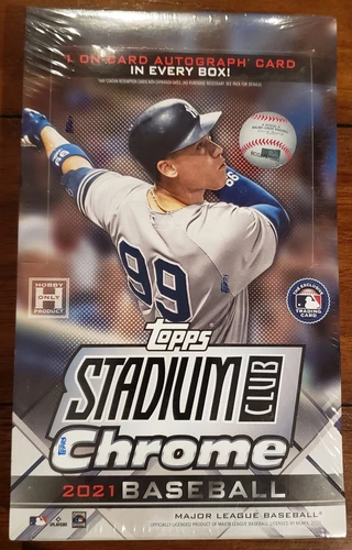 2021 Topps Stadium Club Chrome Hobby Box - 1 On-Card Autograph/Box