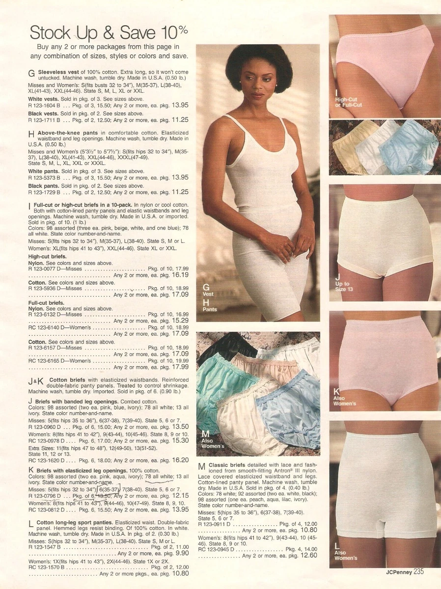 Vintage panties catalogue sales