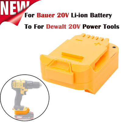 Battery Adapter For Bauer 20V Li-Ion Convert to For Dewalt 20V Cordless Tools US
