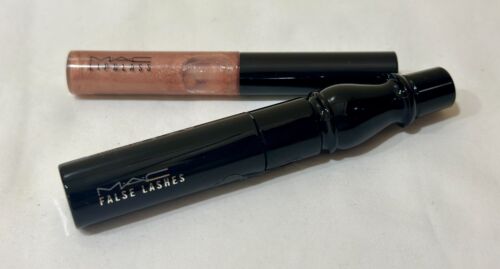 MAC FALSE LASHES BLACK MASCARA & LIPGLASS IN WATER DEITIES DUO SET - SALE - Picture 1 of 1