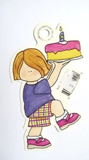 Birthday Cake Girl Cardstock RETIRED 2000 My Mind's Eye Die Cut