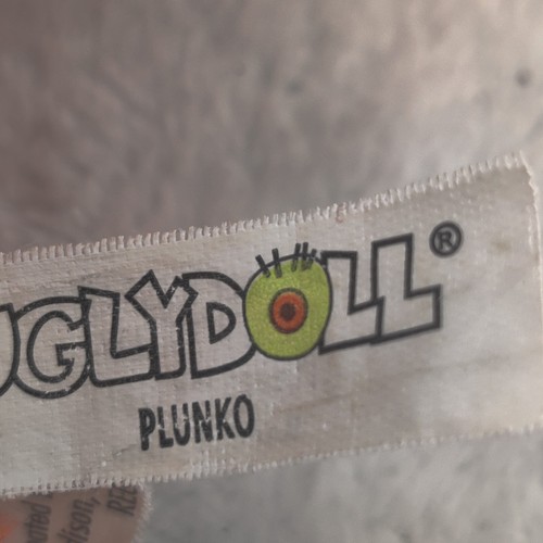 Grande Uglydoll Plunko Fluorescente Naranja Neón 13" Relleno - Imagen 4 de 4