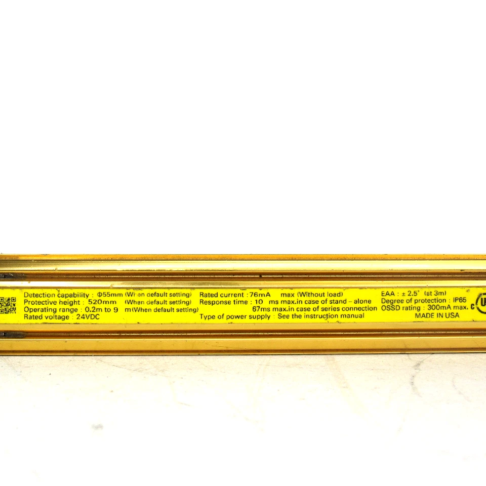 Omron F3SJ-A0520P55-L Safety Light Curtain Emitter 520mm - Image 3 of 4