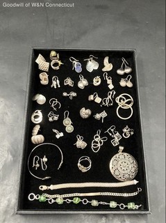 36 Piece 925 Sterling Silver Jewelry Lot 225.66g