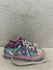 Skechers twinkle toes flowers girl trainers UK 1