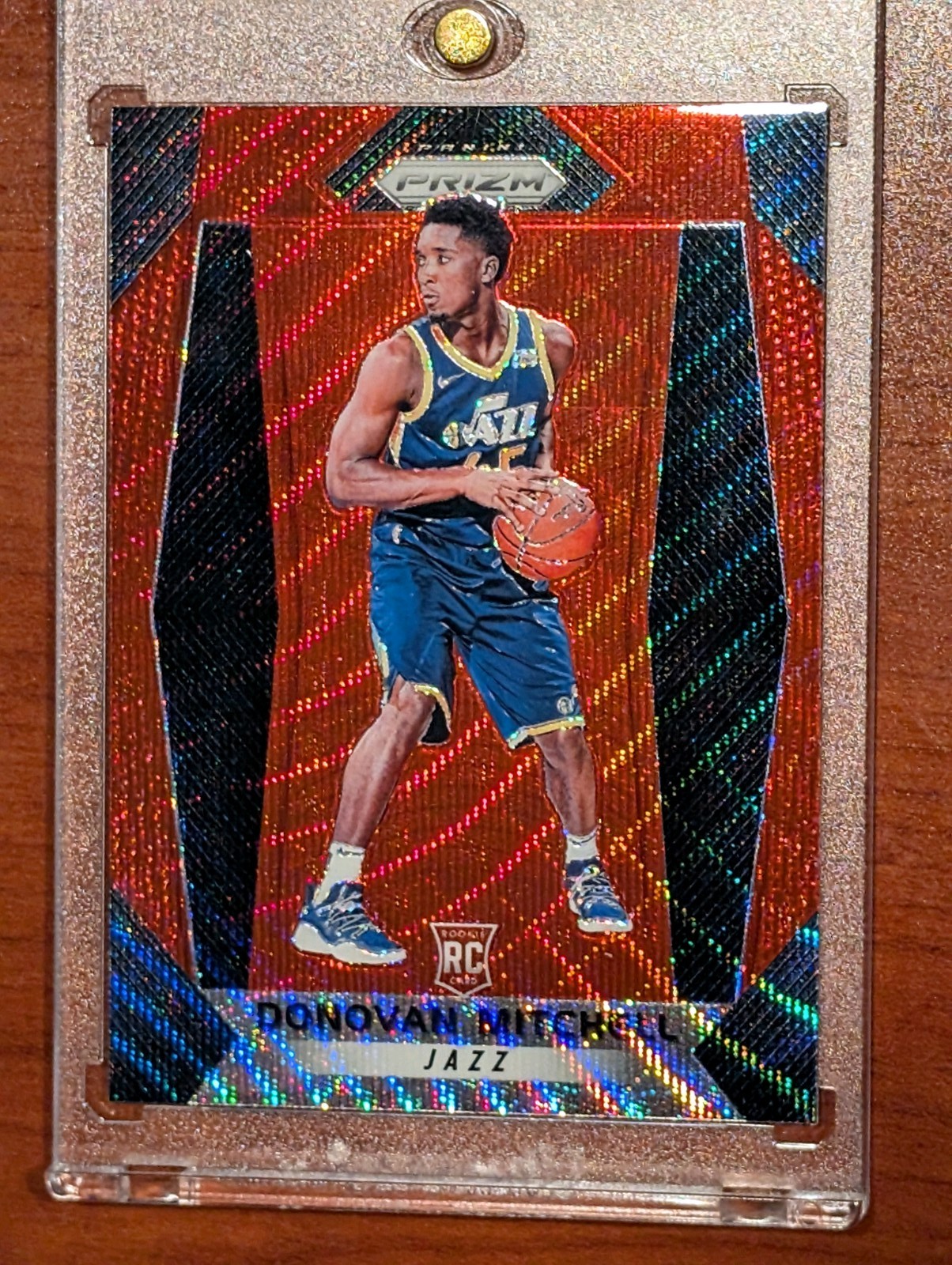 2017-18 Panini Prizm - Donovan Mitchell #117 - Ruby Wave Prizm (RC)