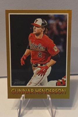2024 Topps Heritage 1975 Baseball Sensations   Gunnar Henderson Gold Foil 
