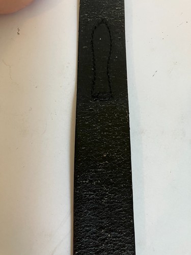 Cintura Cabela's nera in pelle lavorata fibbia ottone cucita cowboy 900081 taglia 40 - Foto 15 di 16