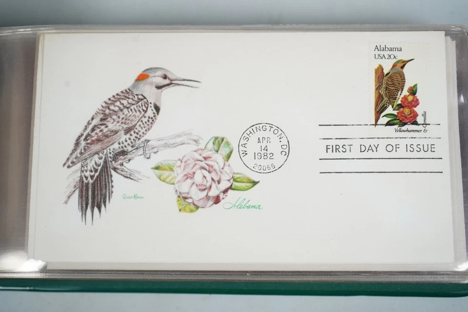 US 1982 TUDOR HOUSE UNSEALED UNADDRESSED STATE BIRDS SET FDCS FIRST DAY COVERS - Image 2 of 4