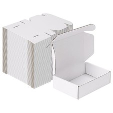 7x5x2 Inches Shipping Boxes Pack of 50 Small Corrugated Cardboard White Mailer