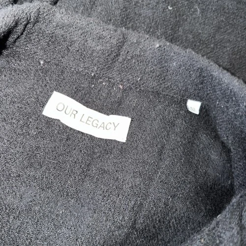 Our Legacy Haven Jacket Size 52 XL Black Shacket Chore Coat Boxy Button Wool image 5