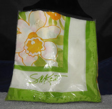 Vintage Avon S.M. Kent Silk Scarf, Burst of Spring, New in Package