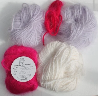 38g Konvolut  Angora 95-100%  Vintage Rarität Langhaar Angora - Bild 1 von 2