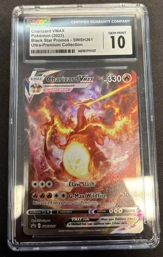 The Pokémon Company Charizard VMAX CGC 10 Black Star Promo SWSH261 Full Art Holo