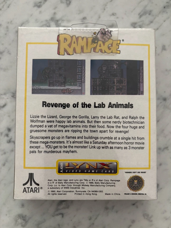 RAMPAGE Atari Lynx NEW Factory Sealed Near Mint. - Image 2 of 4
