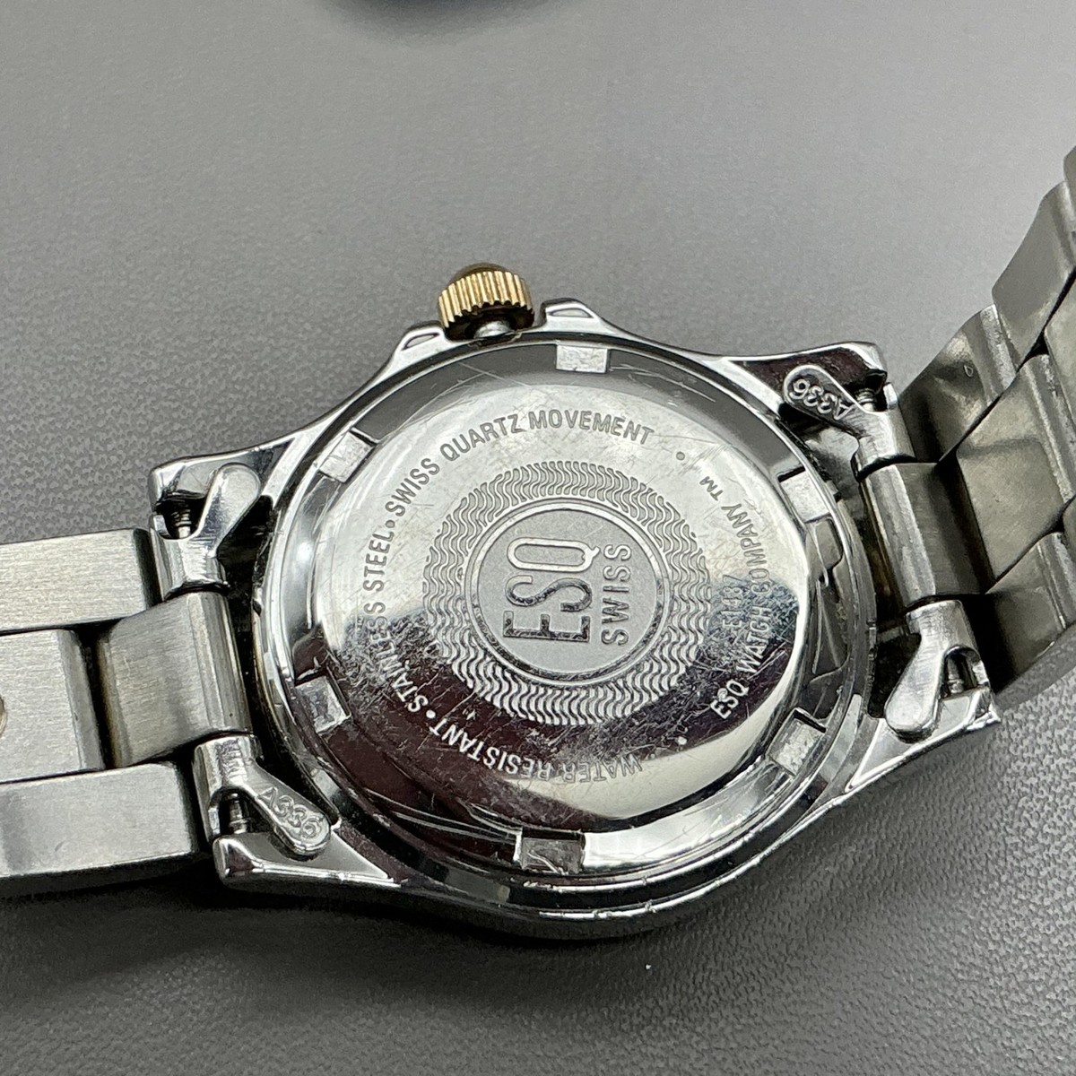 ESQ Swiss Womens Watch Silver Dial Two Tone Stainless Date 