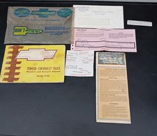 1969 Chevy Truck Owners And Drivers Manual Protect -o-plate More Free Sh