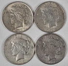 Lot of 4- 1922, 1923 S Peace Silver Dollars Free Boxed shipping Signature Confir