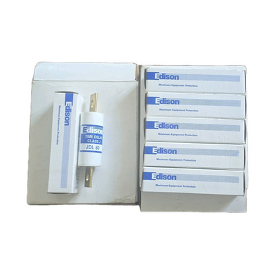 Edison JDL-80 Class J Time-Delay Current-Limiting Fuse 80A 600VAC 6 Pack