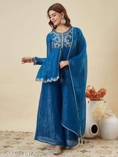Readymad Silk Kurta/kurti and Pant Set for Women's Party Festive Outfit Gift