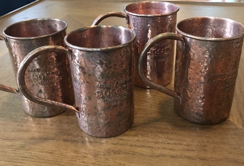 4 GENUINE CLASSIC MOSCOW COPPER CO. 1941 MOSCOW MULE 16oz. MUGS