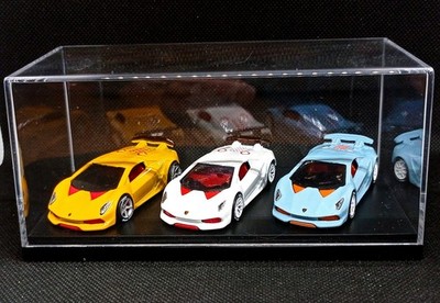 Gorgeous set of Three Hot Wheels Lamborghini Sesto Elemento. Detailed Custom 