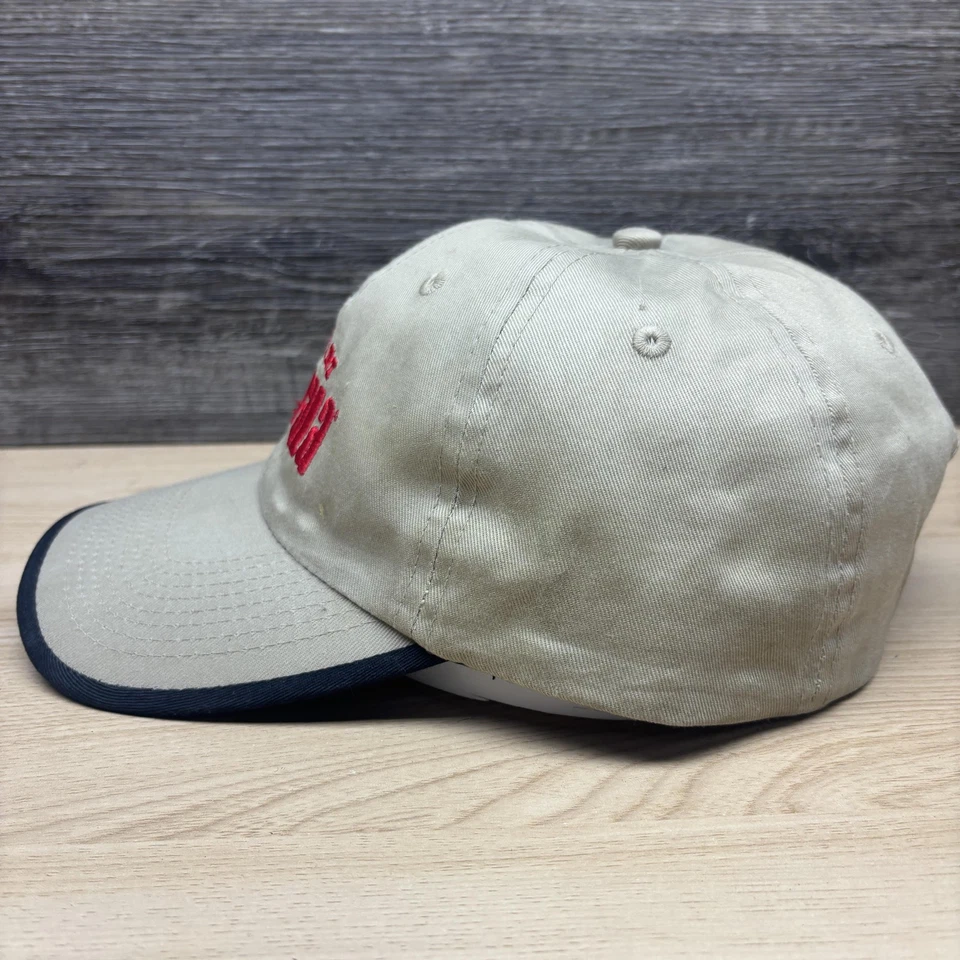 Team Rapala Hat Cap Strap Back Mens Khaki Tan Black Fishing Logo Embroidered - Image 4 of 4