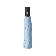 Full Automatic Three-Fold Umbrella   Windproof, Waterproof, Compact Sky Blue