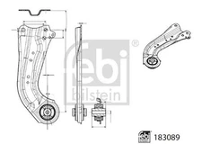 FEBI BILSTEIN 183089 Wheel Suspension Control/Trailing Arm Rear Right For Toyota