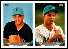 1993 Clemente Nunez / Daniel Robinson FS Topps Micro Baseball #599 Marlins