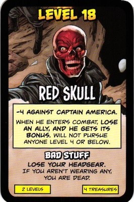 RED SKULL USAopoly Munchkin Marvel The Game Collectible Card