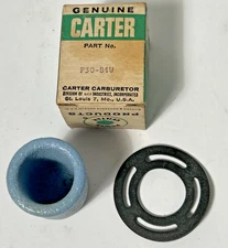 NOS Carter F 30-84 U Glass Bowl Ceramic Fuel Pump Gas Filter Element with Gasket
